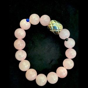 Bracelet-stretch pink stones beads
